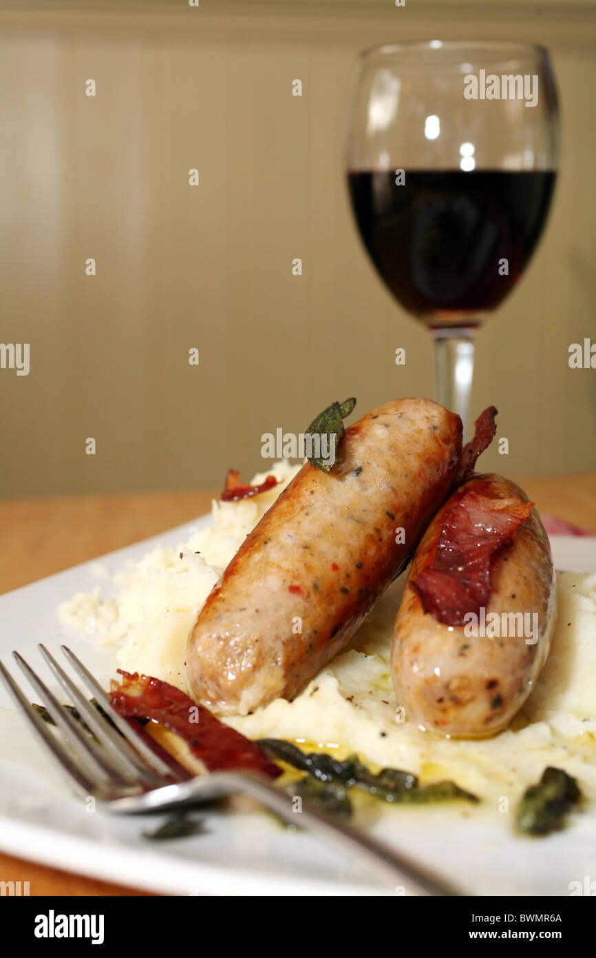 Sausage and Mash Stock Photo Alamy