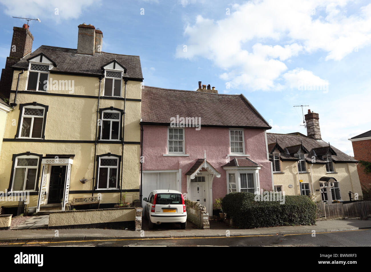 Pretty properties on Castle Street Ruthin Denbighshire North Wales
