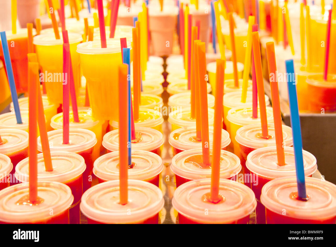 Fruit juices at La Boqueria Market in Barcelona, Spain Stock Photo Alamy