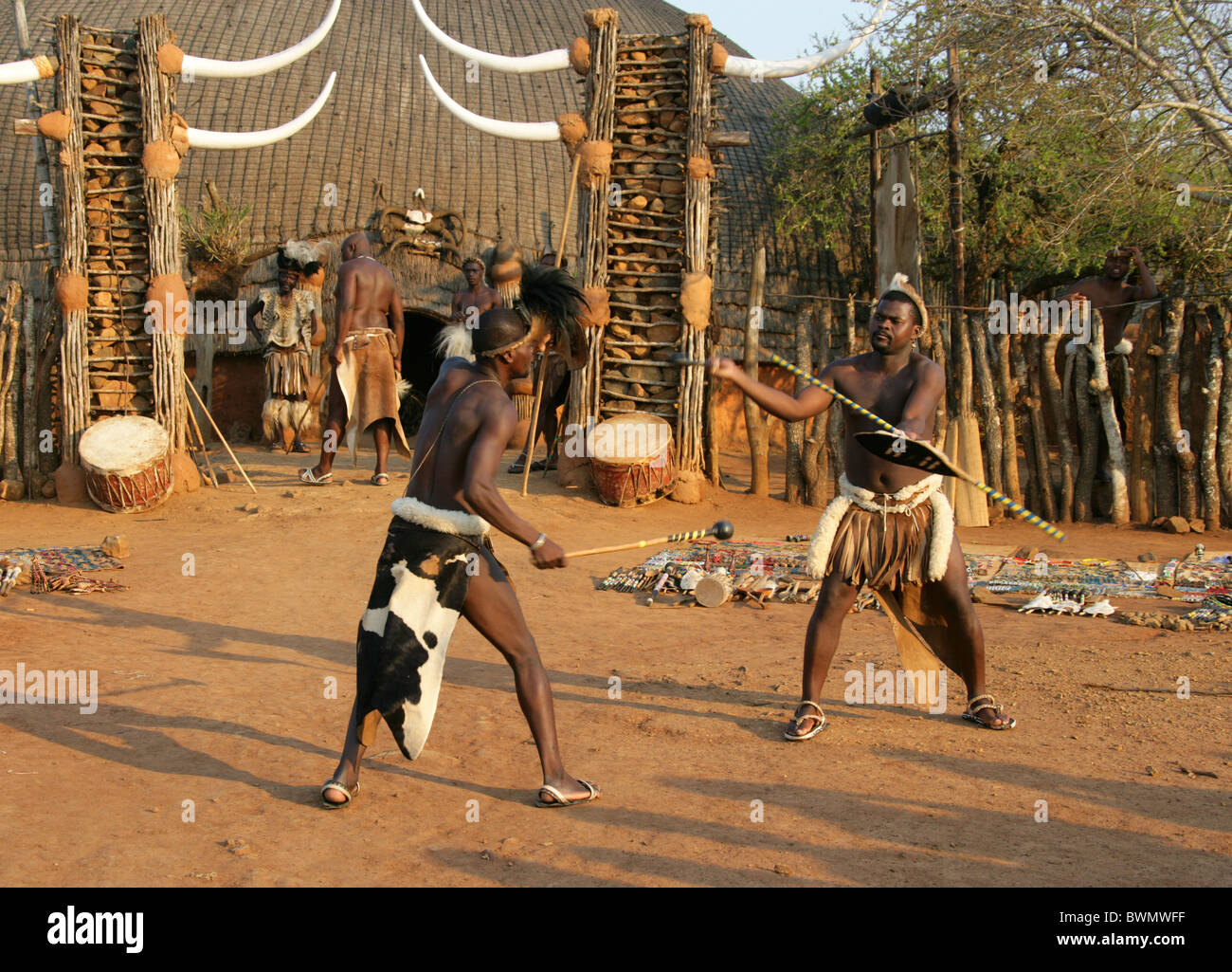 Zulu Cultural Village - Stick fighting and the high-kicking