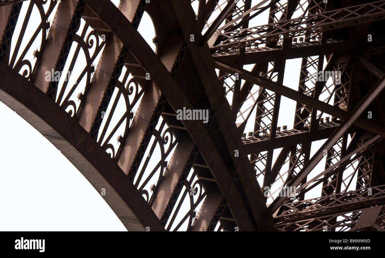 Detail of Eiffel tower structure Stock Photo