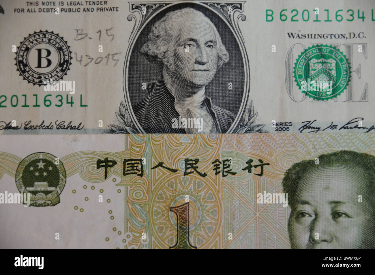 Us dollar bill china hi-res stock photography and images - Alamy