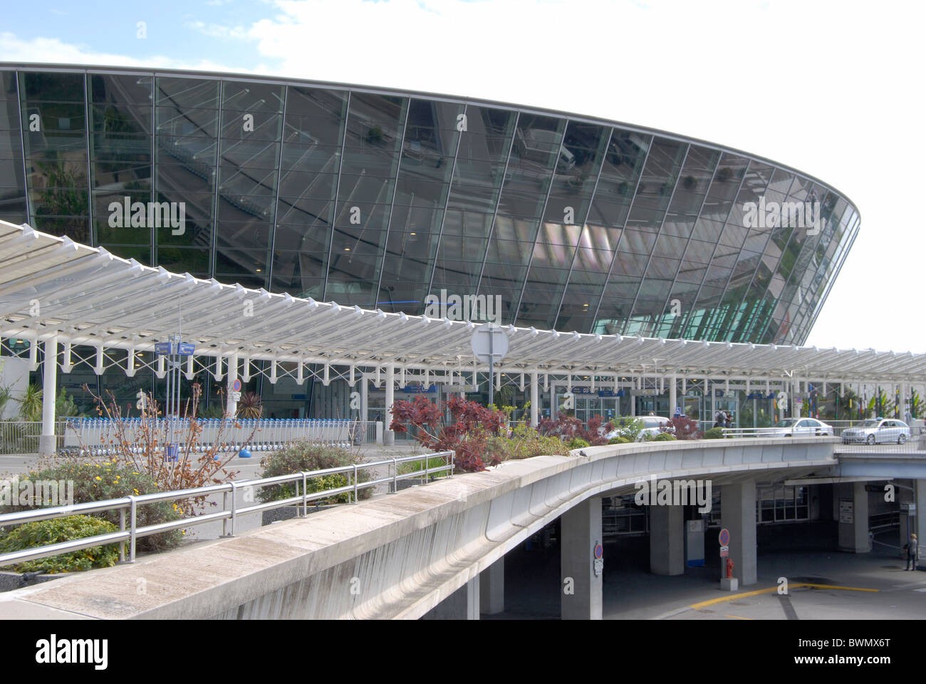New terminal building at Nice Cote d'Azur Airport. Provence. France ...