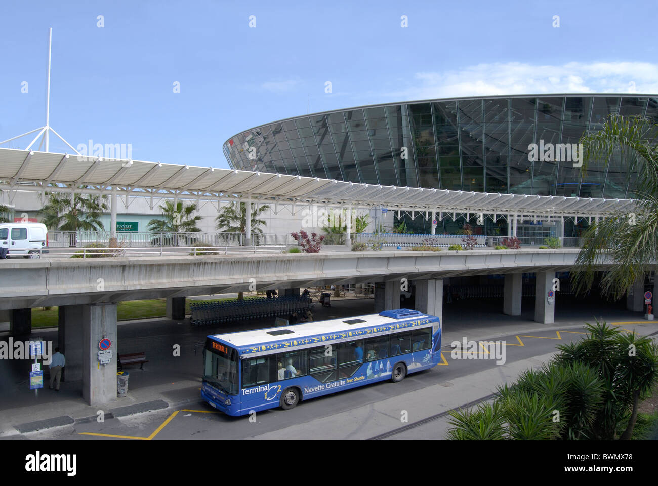 New terminal building at Nice Cote d'Azur Airport. Provence. France