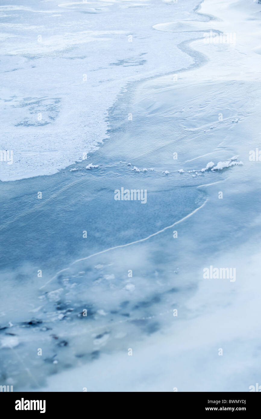 Colored patterns av ice in the frozen sea Stock Photo - Alamy