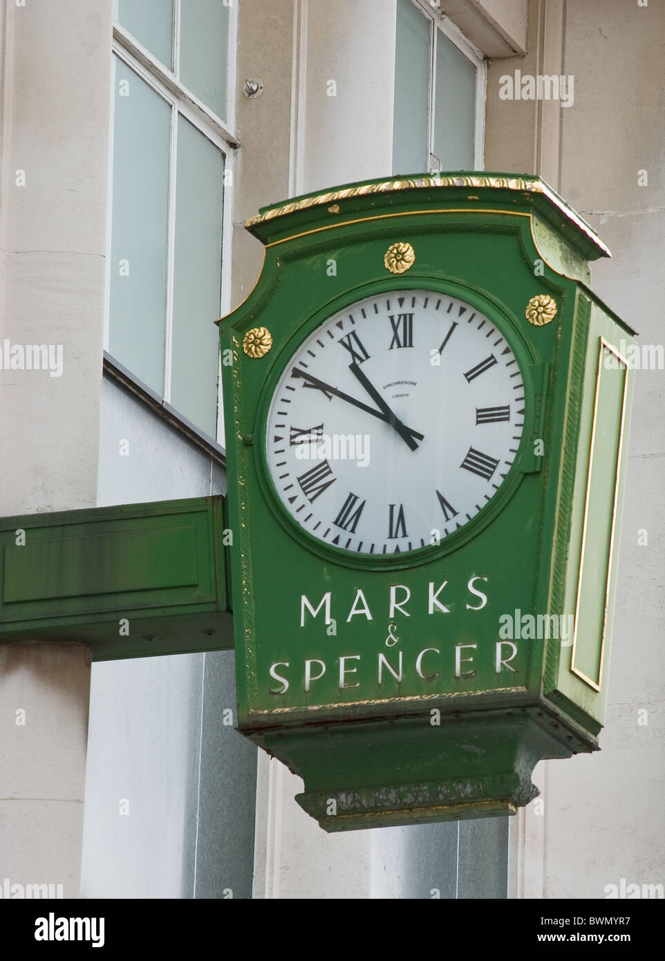 Marks and Spencer's clock York Stock Photo