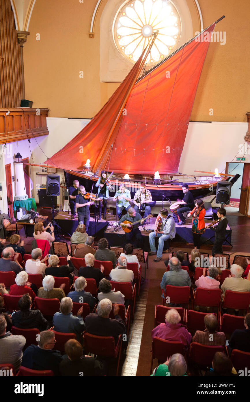 The Mull of Kintyre Music Festival - Dalriada Connections Concert in the Heritage Centre, Campbeltown, Argyll & Bute, Scotland UK Stock Photo