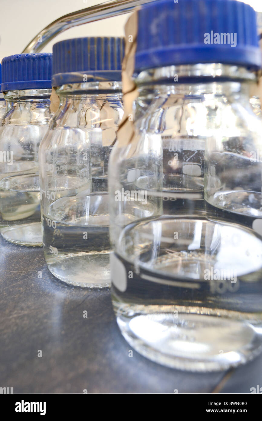 Science laboratory with autoclaved equipment for biochemistry class