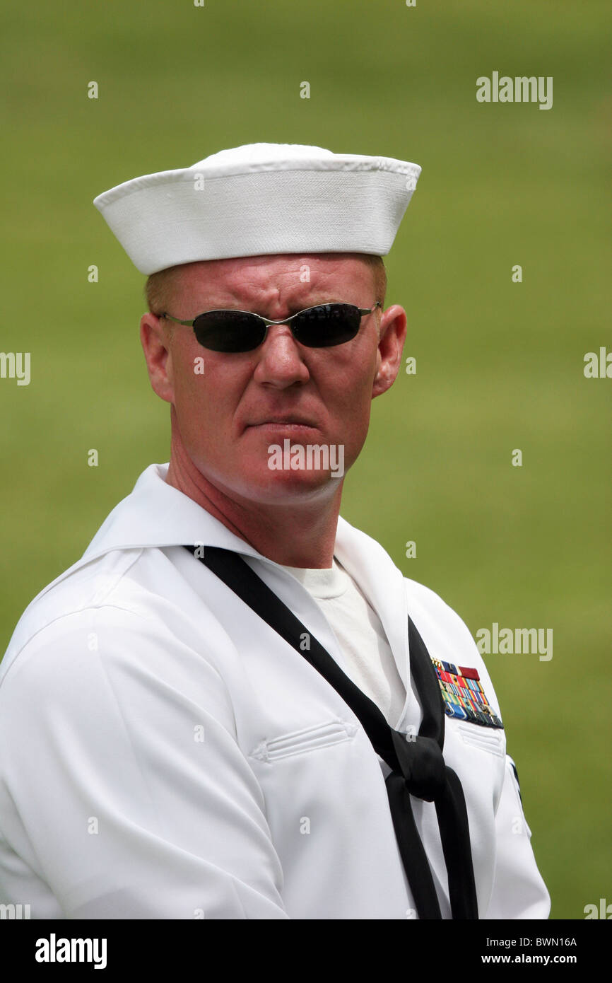 A male sailor in the Navy United States military Stock Photo