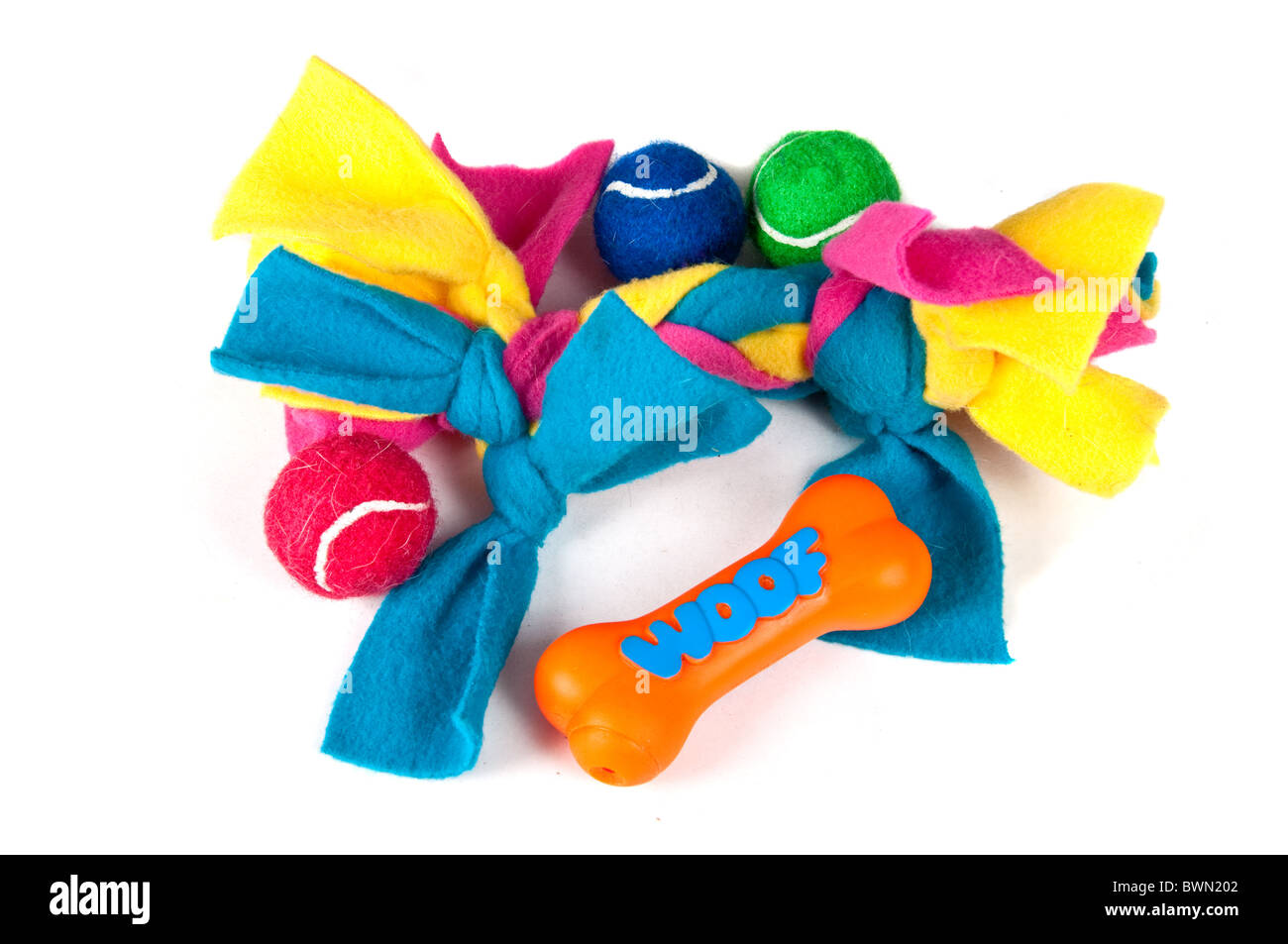 Pile of various dog toys Stock Photo Alamy