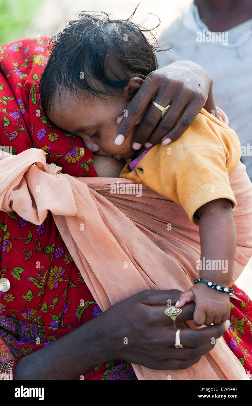 Indian Village Women Breastfeeding