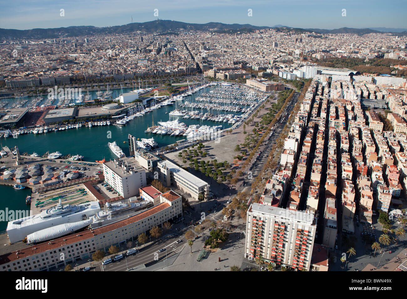 Aerial view of Barcelona Stock Photo - Alamy