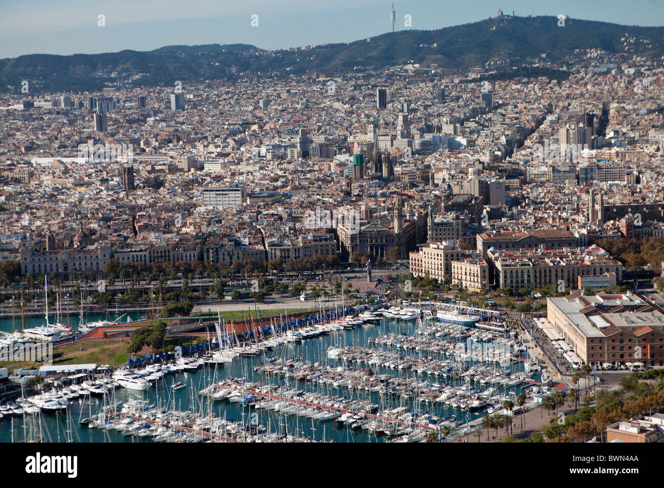 Aerial view of Barcelona Stock Photo - Alamy