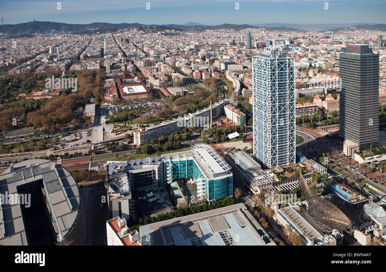Aerial view of Barcelona Stock Photo - Alamy