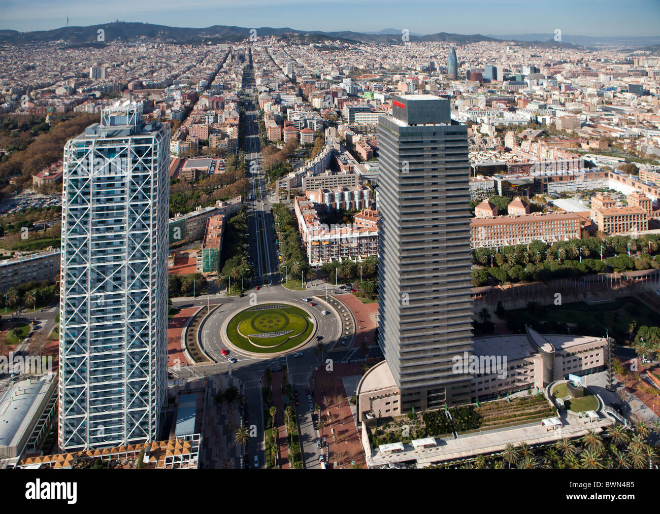 Aerial view of Barcelona Stock Photo - Alamy