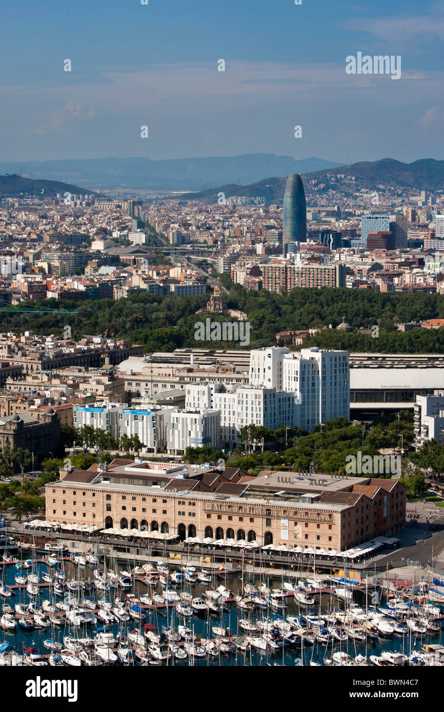 Aerial view of Barcelona Stock Photo Alamy