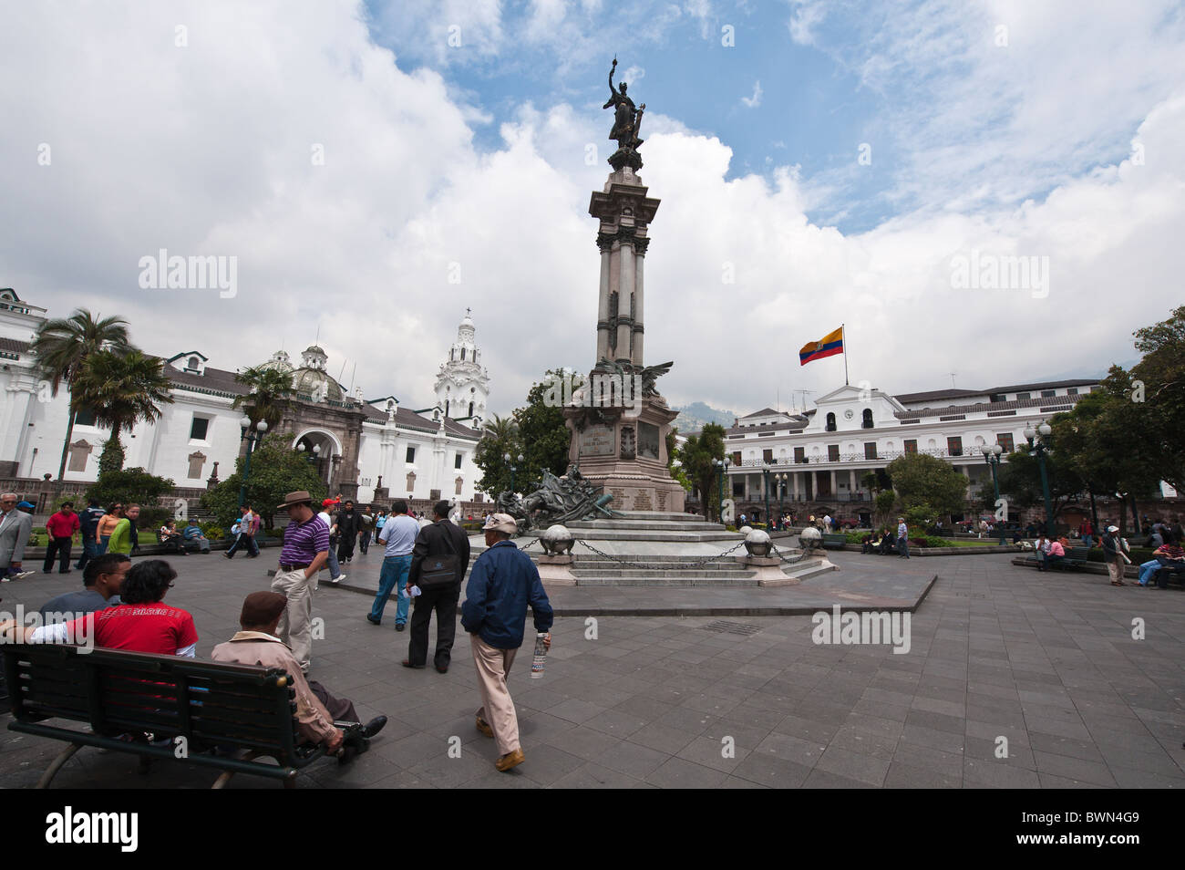 Plaza de Independencia, Historic Center, Quito, Ecuador Stock Photo Alamy
