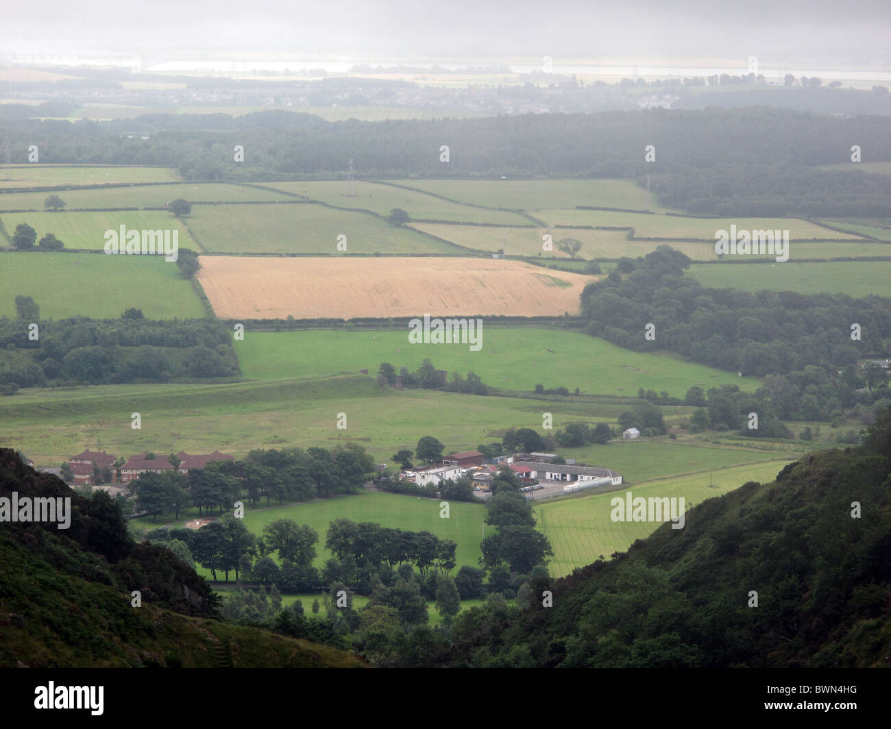Grangemouth viewed from Tillicoultry Mill Glen Clackmannanshire