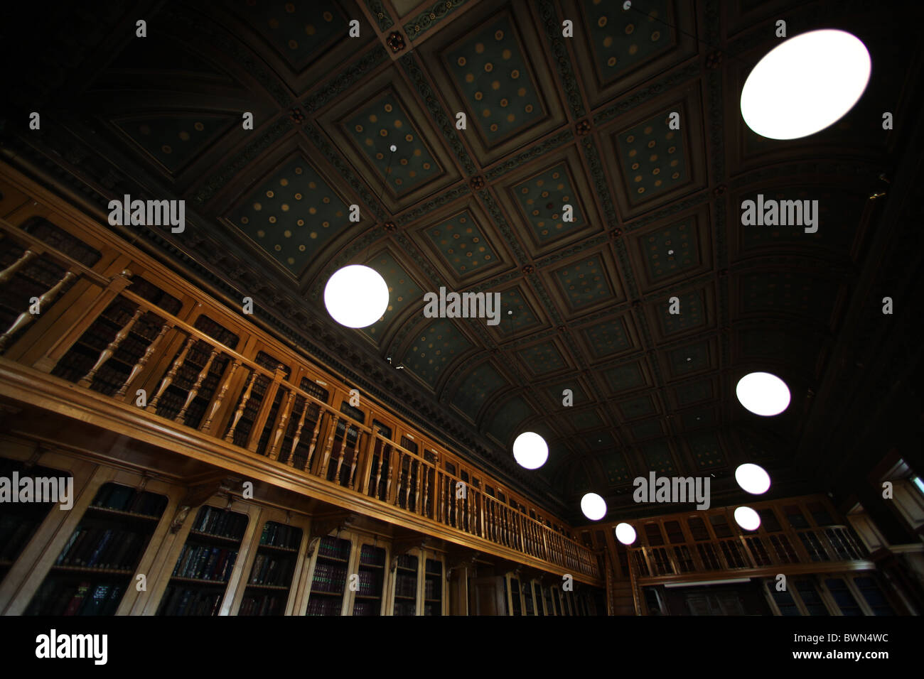 Inside view of the library of the new courthouse building Aberdeen