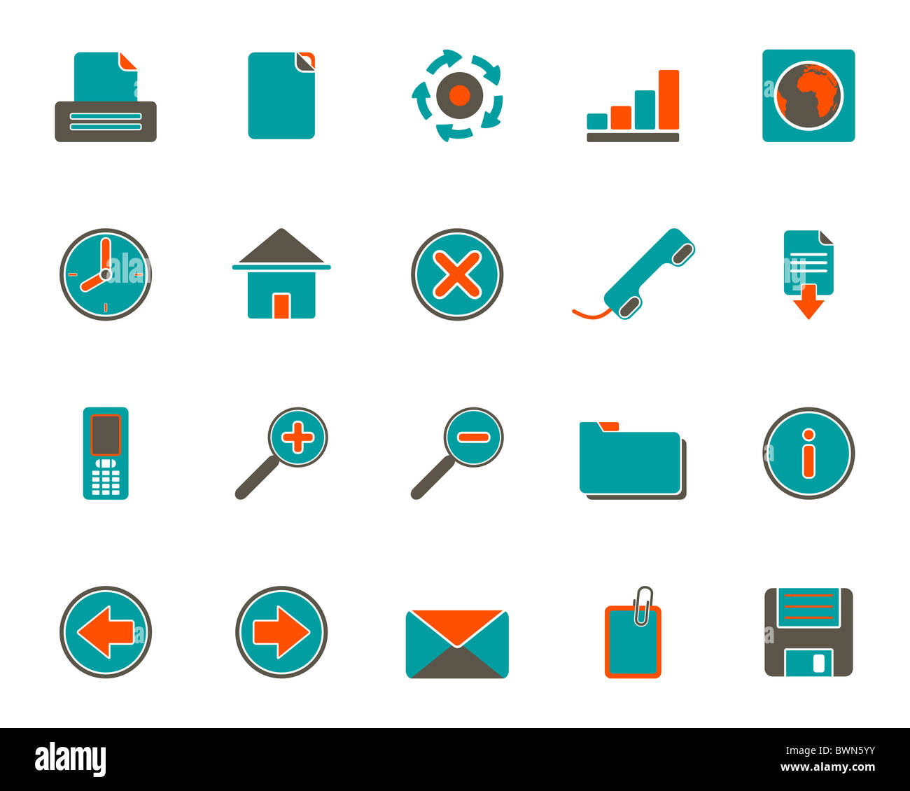 Home web icons on Cut Out Stock Images & Pictures - Alamy