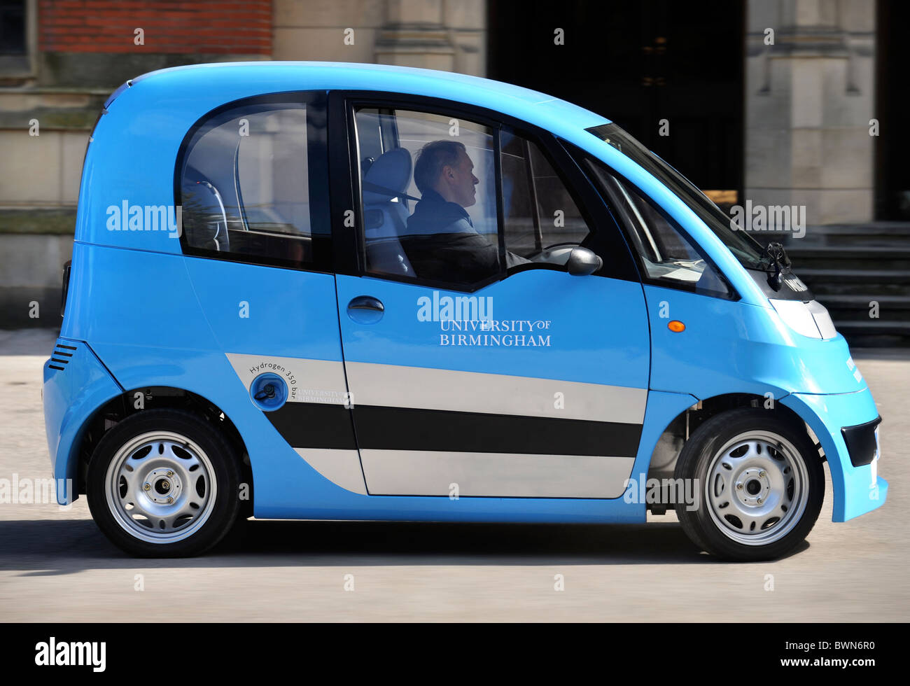 The fleet of hydrogen fuel cell 'Micro Cab' vehicles at the University of Birmingham Stock Photo