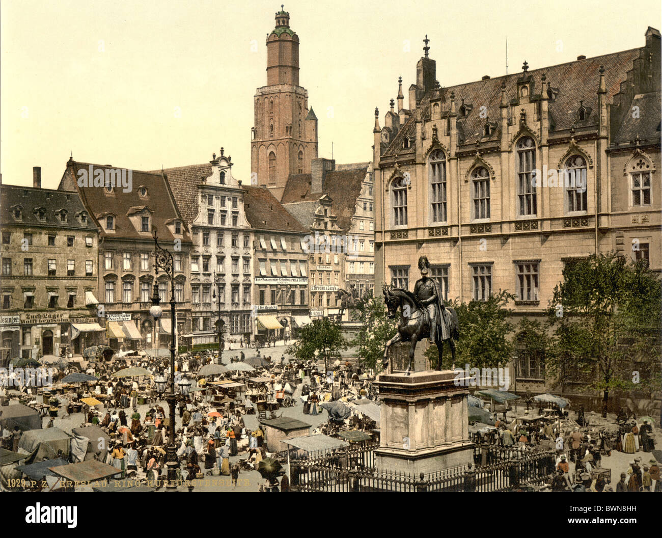 Market place Breslau Silesia formerly Germany Europe German Empire