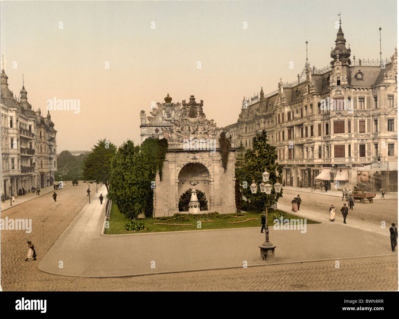 Stettin Szczecin Berlinerthor formerly Germany Europe Photochrom about 1900 German Empire history historical Stock Photo