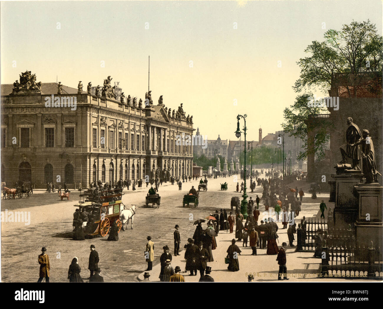 Berlin Arsenal Unter den Linden Germany Europe Photochrom about 1900 German Empire history historical histor Stock Photo