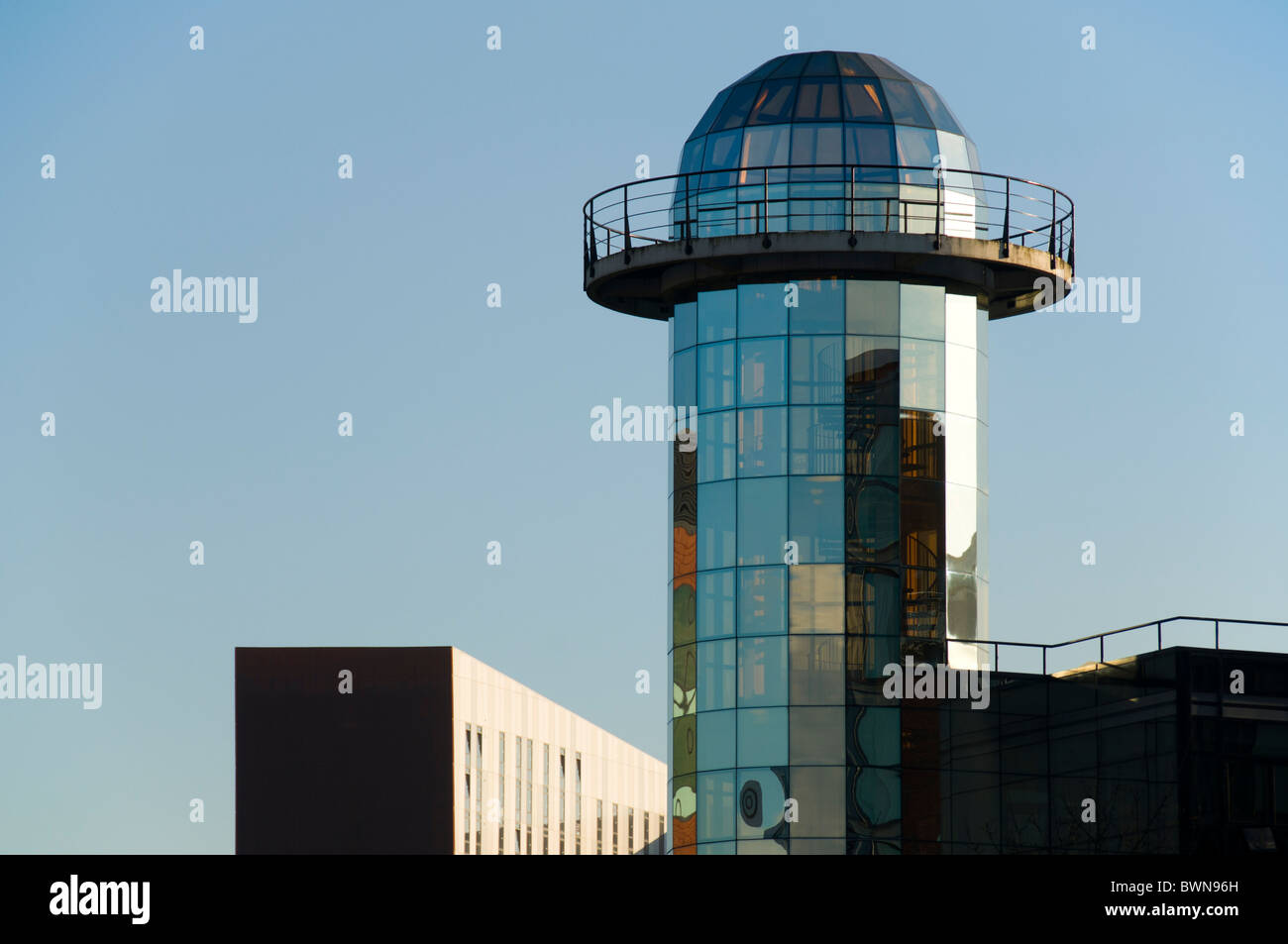 No 1 City Road office building with the Parkway Gate apartment block in the background