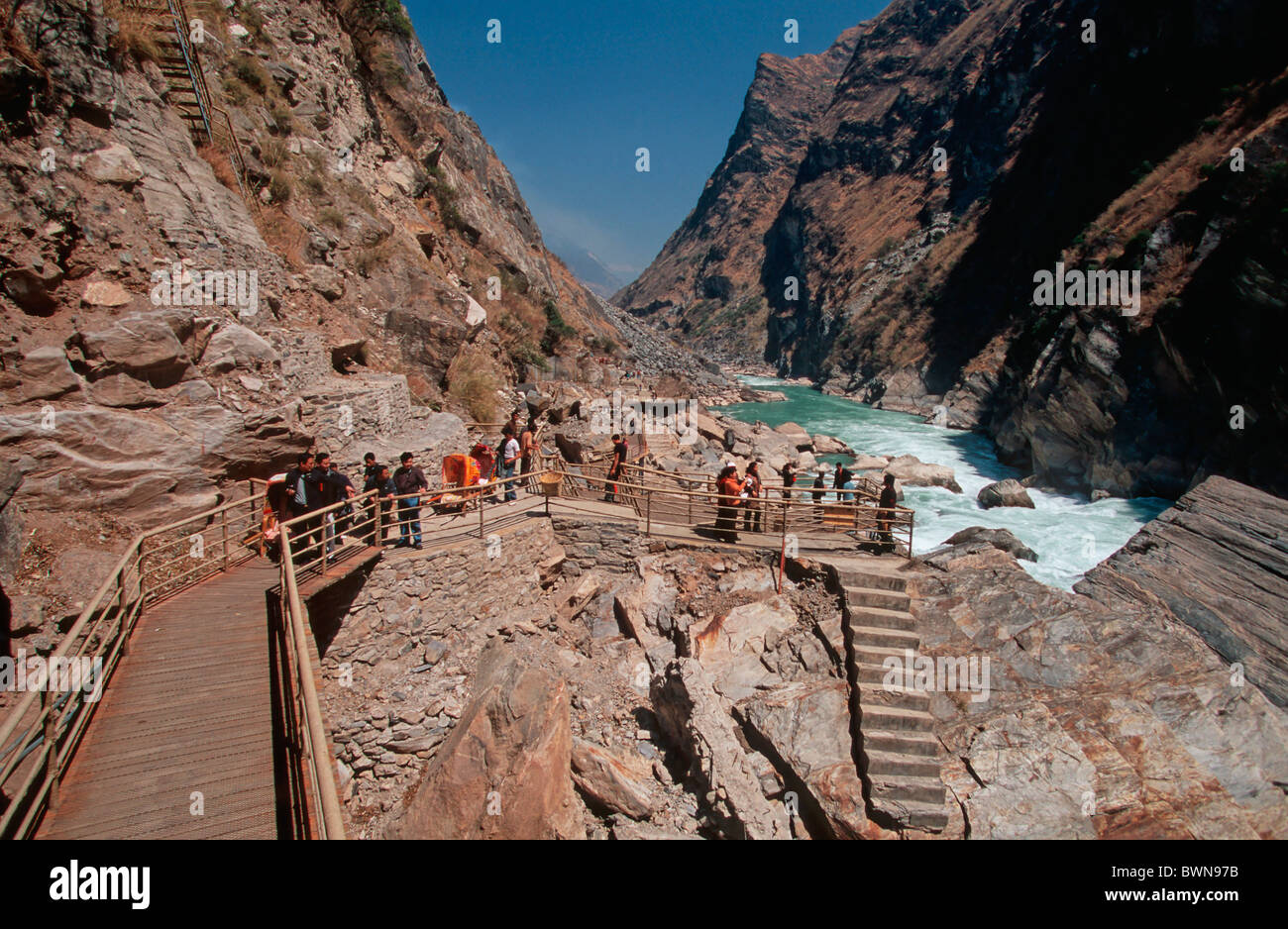 China Asia Tiger Leaping Yangtze Jinsha Jiang Yunnan Province river