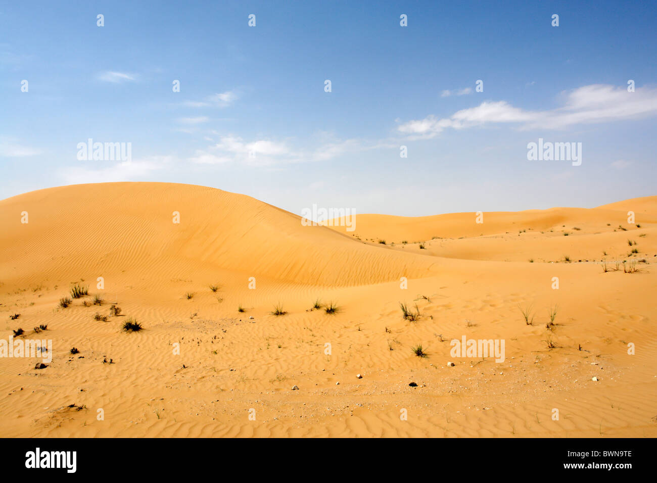 United Arab Emirates Asia Middle East UAE Abu Dhabi Al Khawrah landscape Sand Orient oriental sand dunes sa Stock Photo