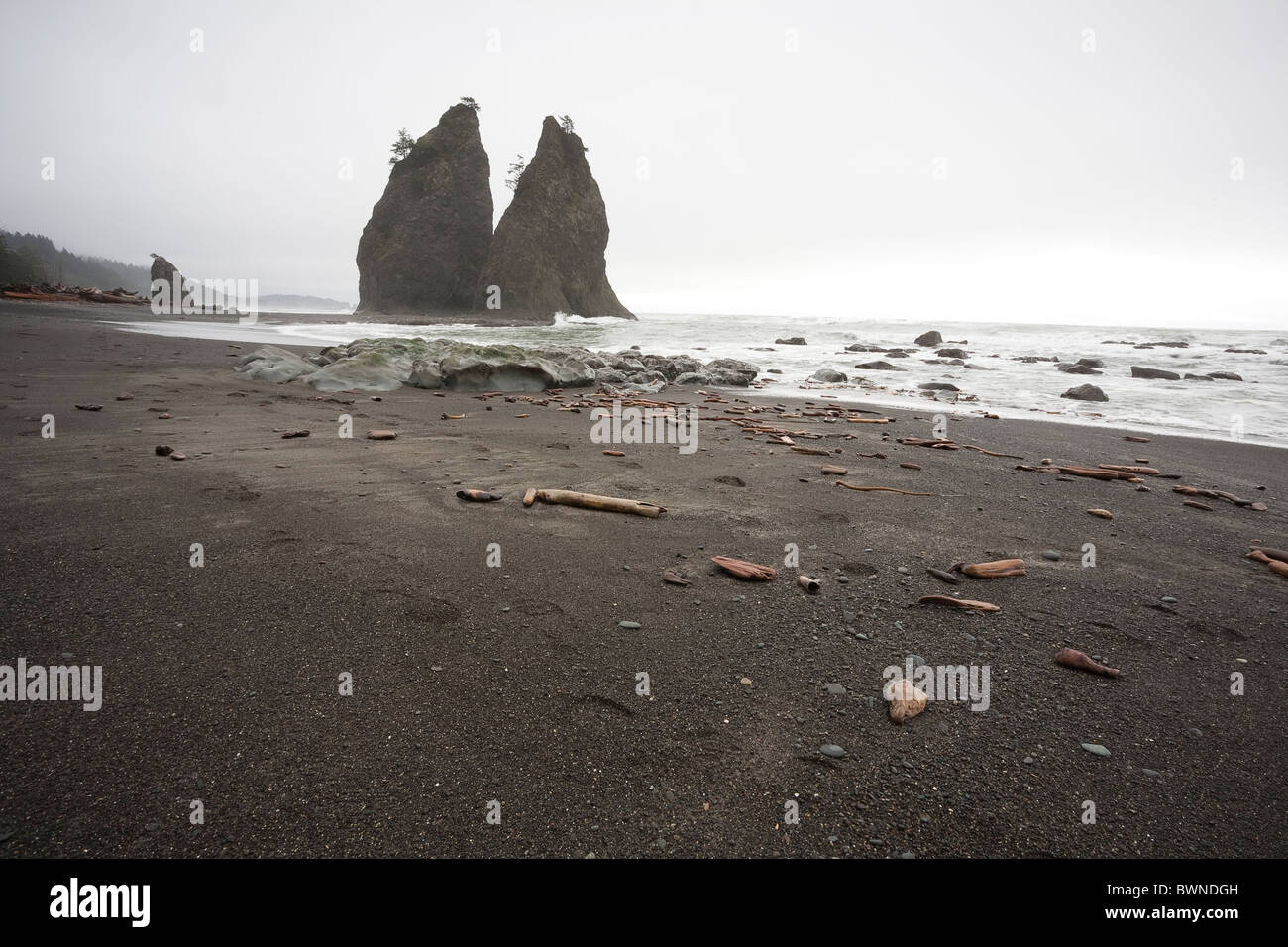 Sea Stacks at Rialto Beach - Olympic National Park, Washington Stock Photo