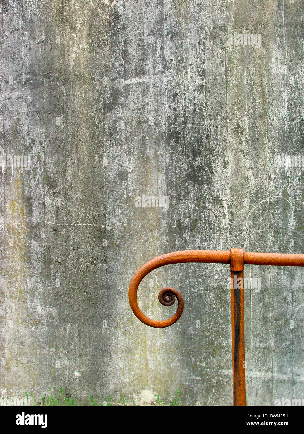Outside wall wall of a house railing grey gray banister Flensburg ...
