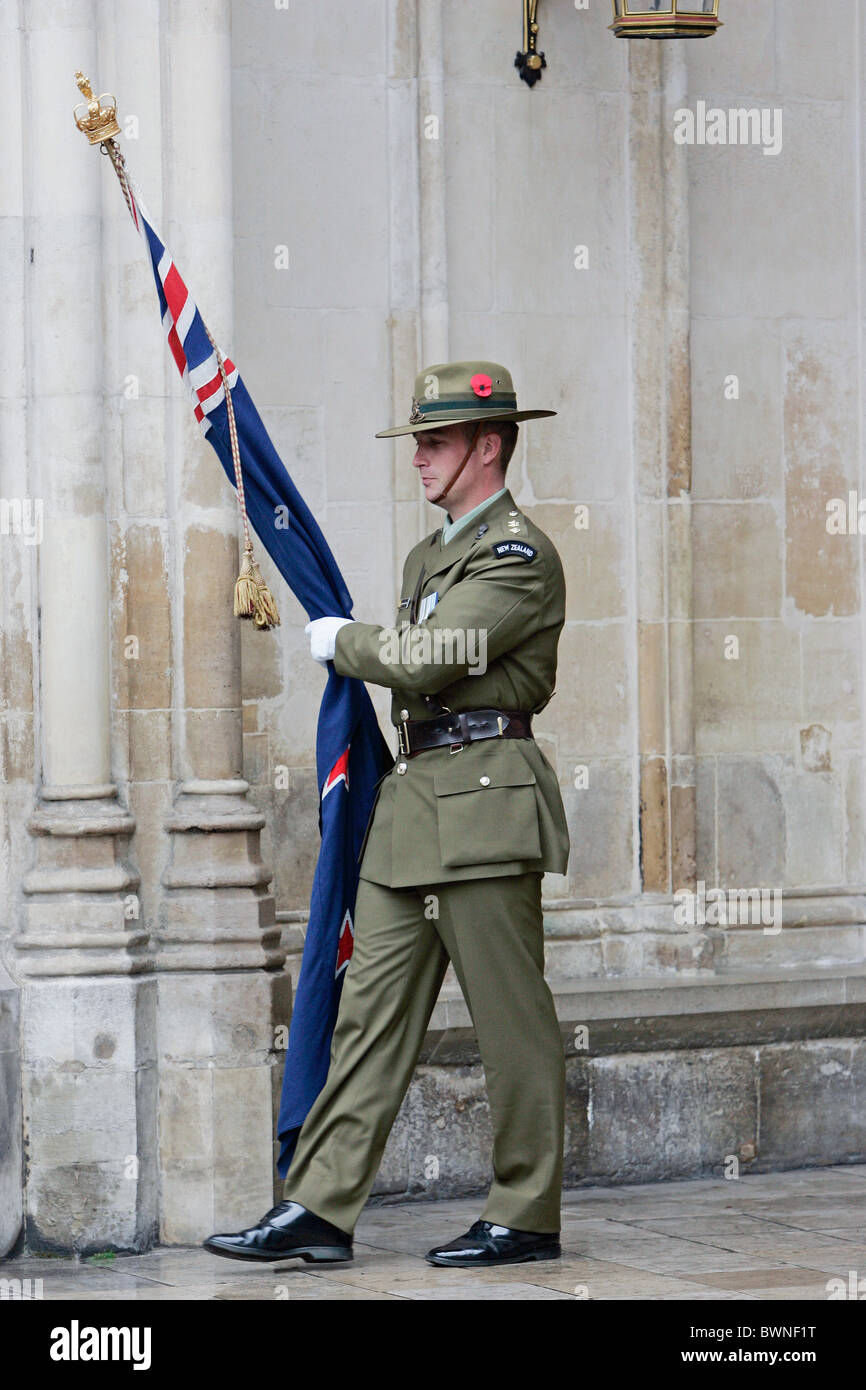 A Service of Commemoration for 90th Anniversary of Anzac Day (Australia and New Zealand) at Westminster Abbey Stock Photo