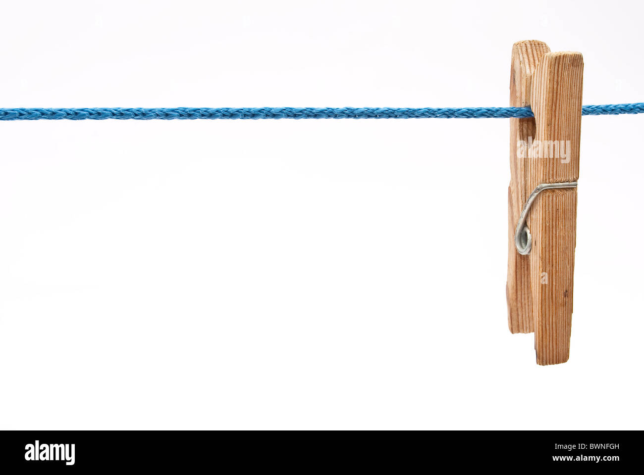 Clothespin on rope Stock Photo Alamy