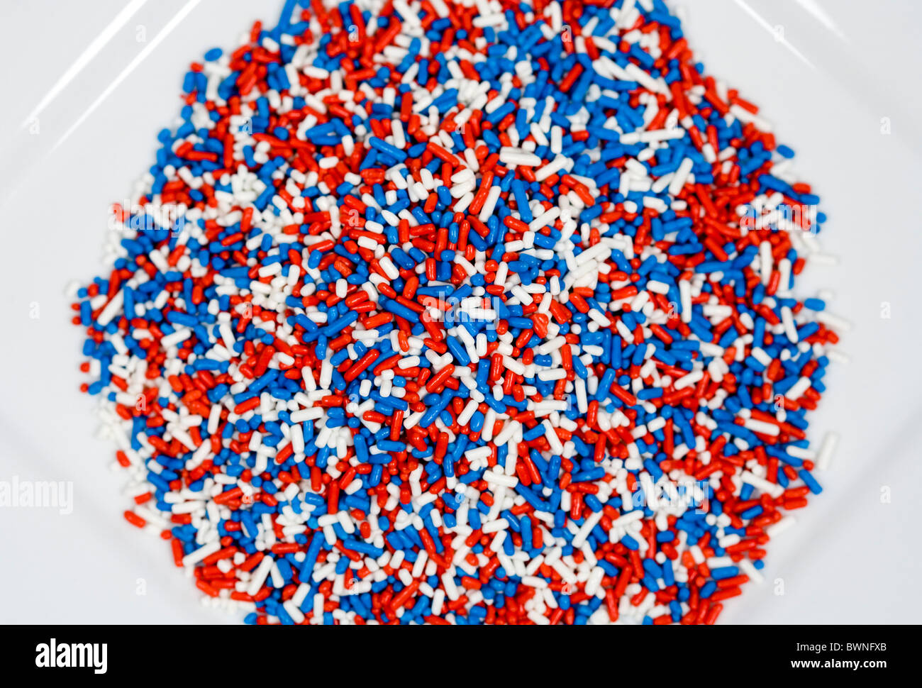 Red, white and blue sprinkles Stock Photo Alamy