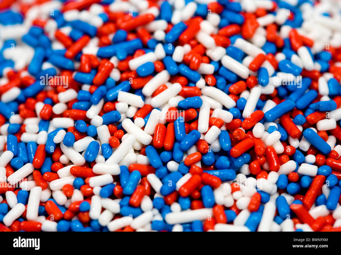 Red, white and blue sprinkles Stock Photo Alamy