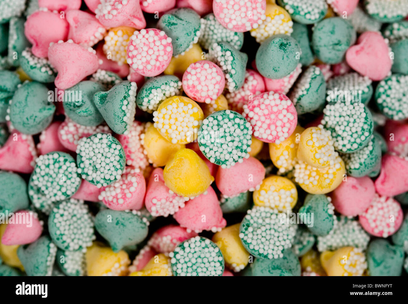 Pastel colored chocolate nonpareils Stock Photo Alamy