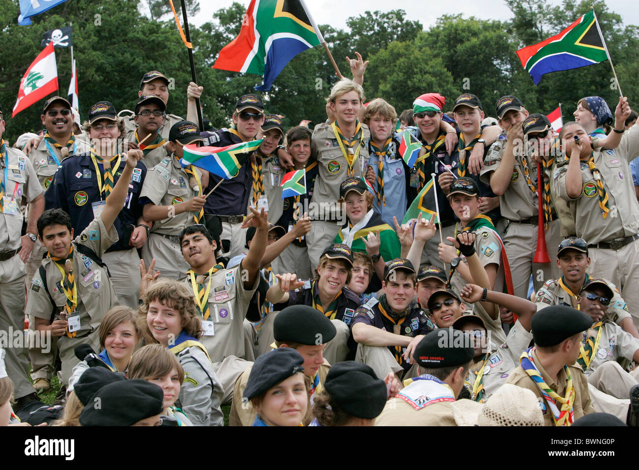 Scouts from South Africa and other countries attend the opening of the