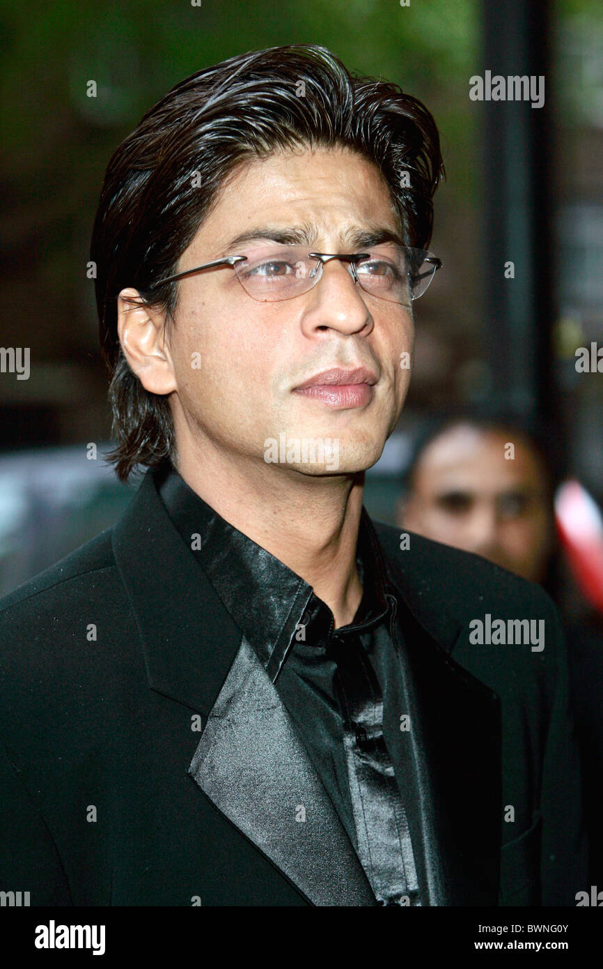 Movie actor Shah Rukh Khan, star of many Indian films, at "The Far Pavilions" charity performance at Shaftesbury Theatre, London Stock Photo