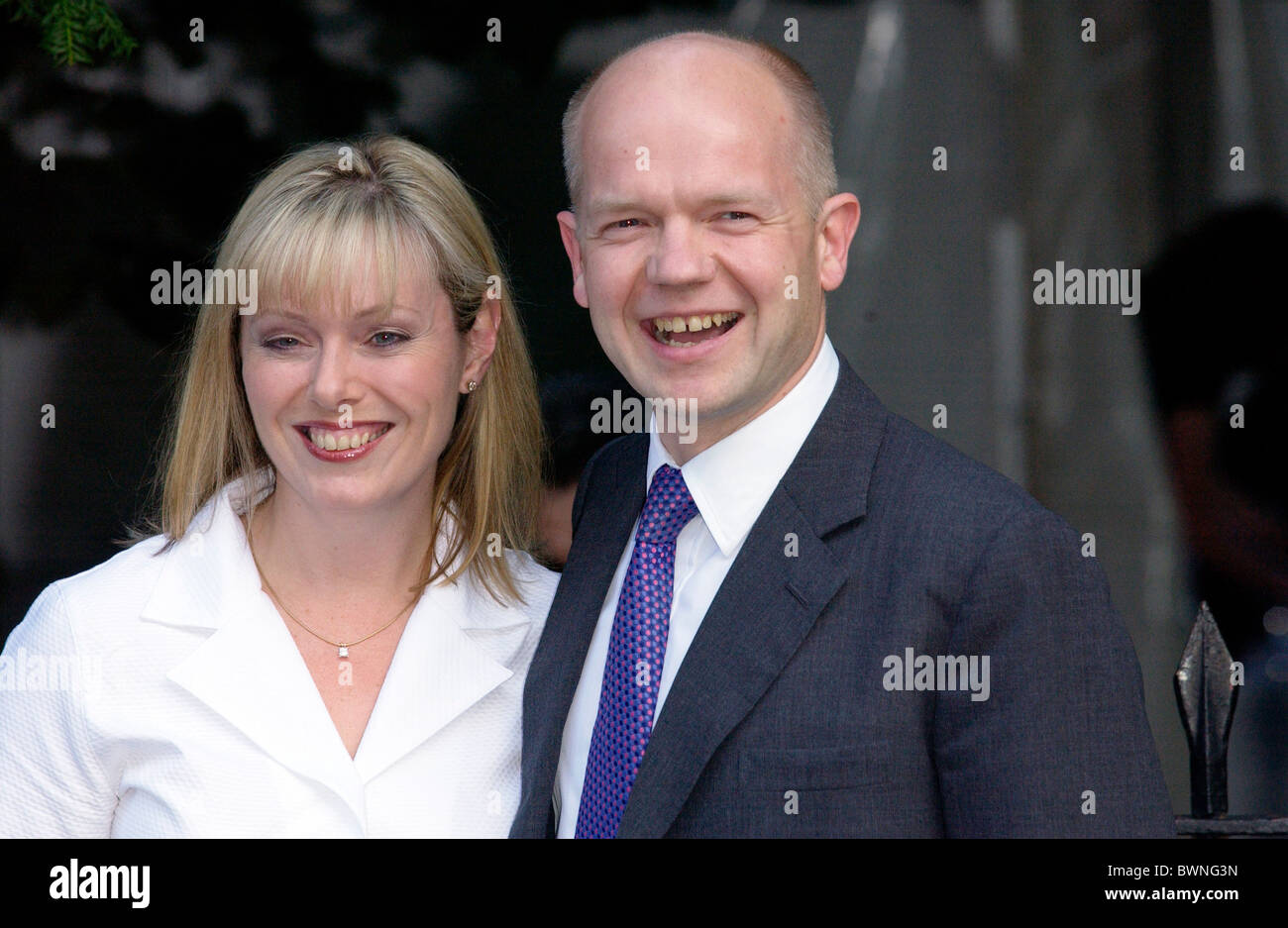 Former Conservative (Tory) leader William Hague and wife Ffion at a celebrity summer party  in Chelsea Stock Photo