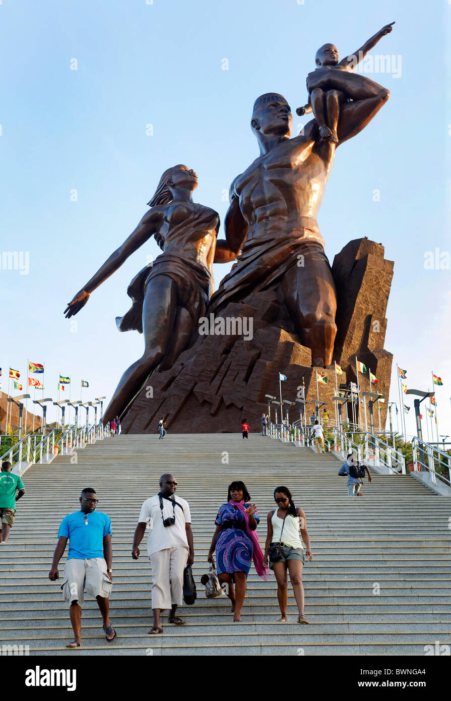 The African Renaissance Monument in Dakar, Senegal Stock Photo