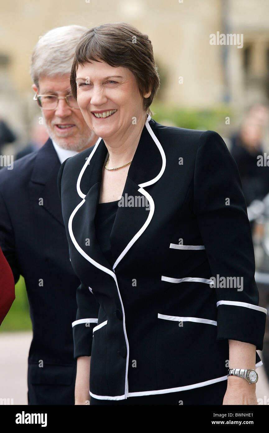 Prime Minister of New Zealand, Helen Clark at Thanksgiving service for Sir Edmund Hillary in Britain Stock Photo