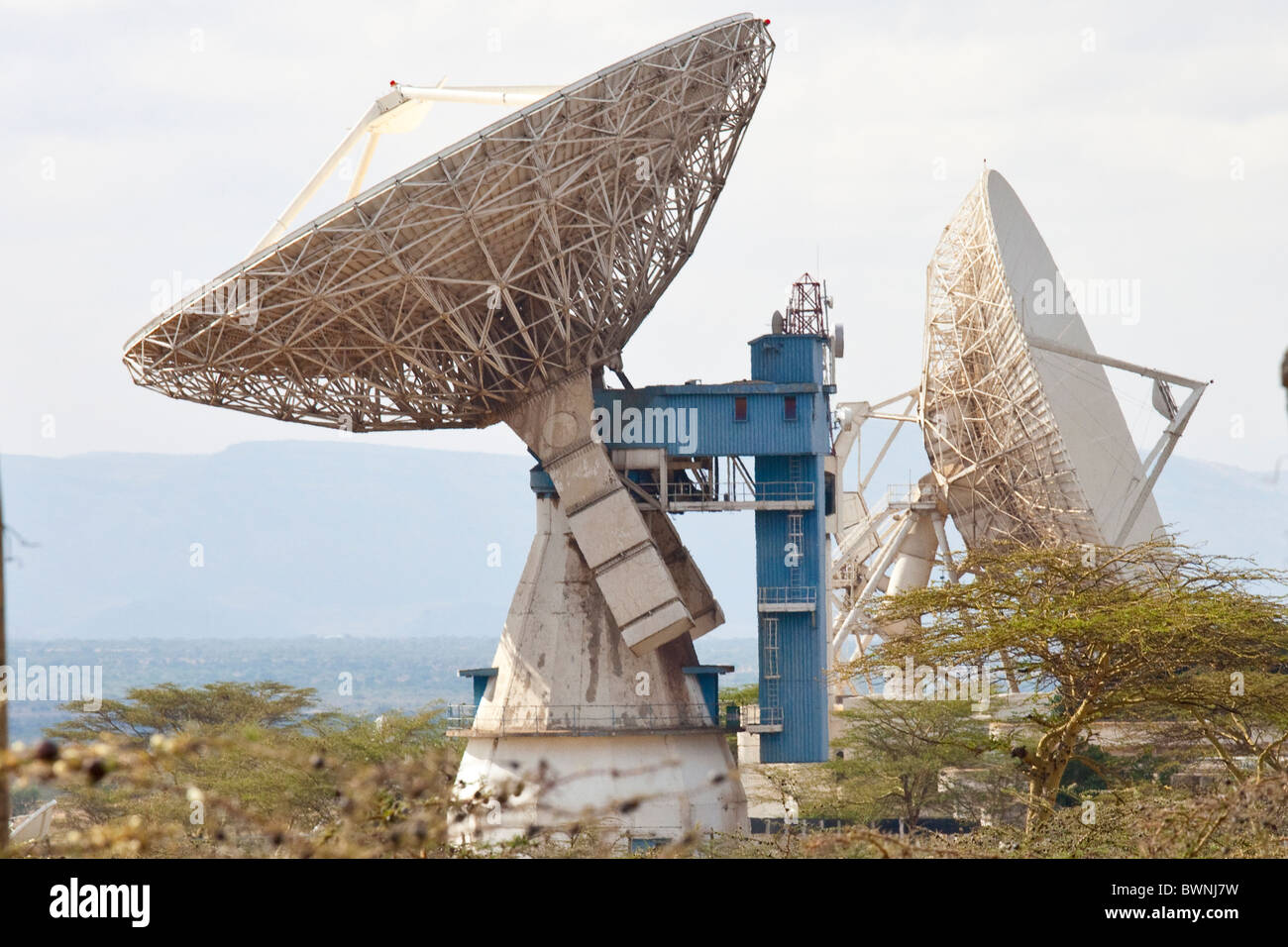 Longonot earth satellite in the Rift Valley, Kenya Stock Photo Alamy