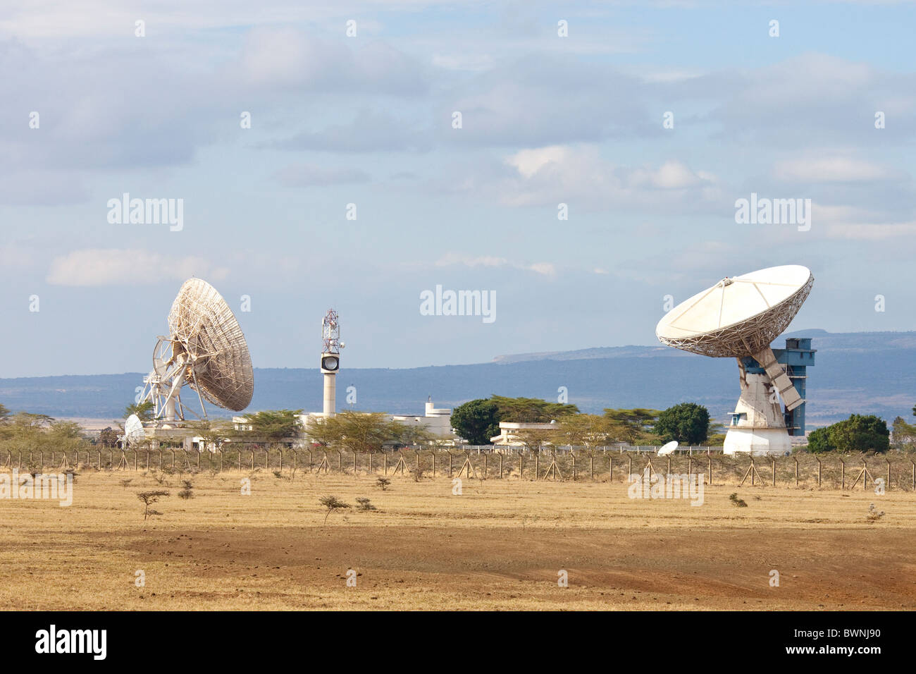 Longonot earth satellite in the Rift Valley, Kenya Stock Photo