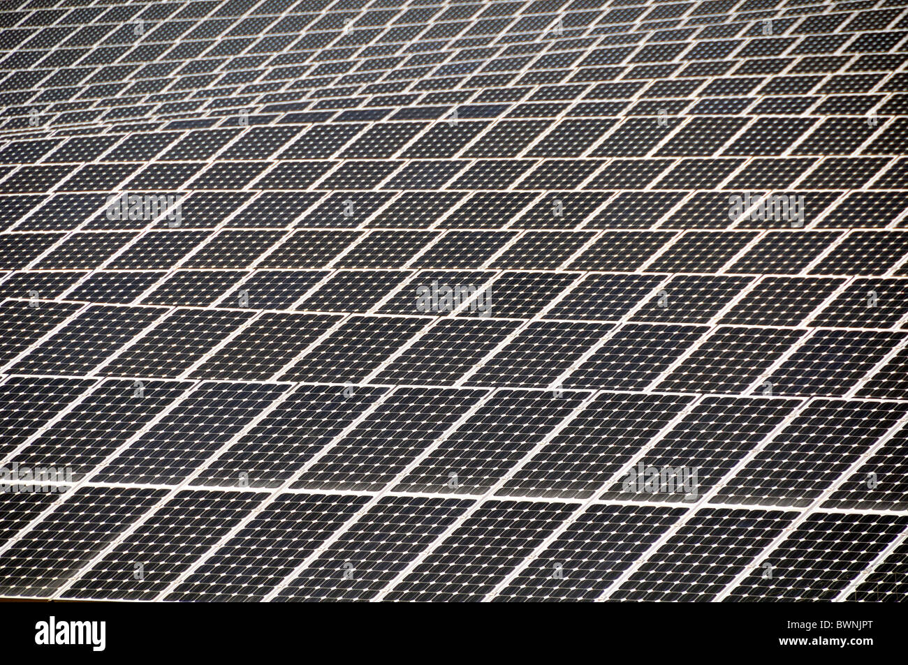 photovoltaic field with panel in sierra de alhamilla, andalucia spain Stock Photo