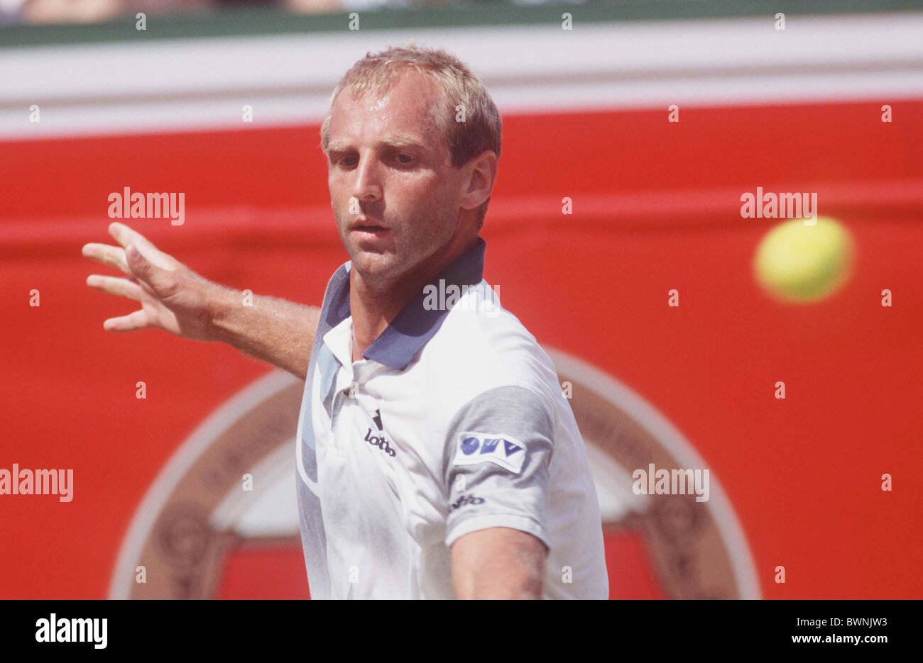THOMAS MUSTER DURING SEMI-FINAL OF THE STELLA ARTOIS TENNIS TOURNAMENT AT THE QUEEN'S CLUB, LONDON Stock Photo