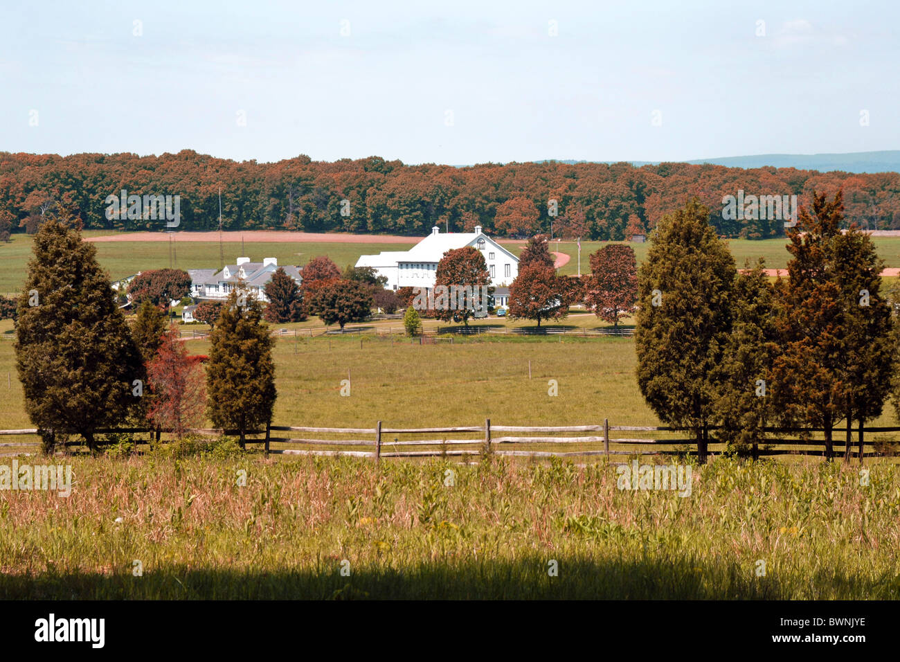 Fall color at gettysburg national military park hires stock