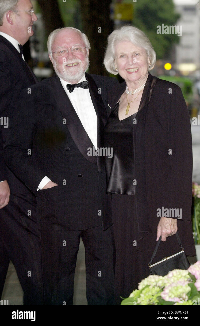 SIR RICHARD ATTENBOROUGH WITH WIFE SHEILA  ATTENDING CHARITY EVENT AT THE LANDMARK HOTEL IN LONDON Stock Photo