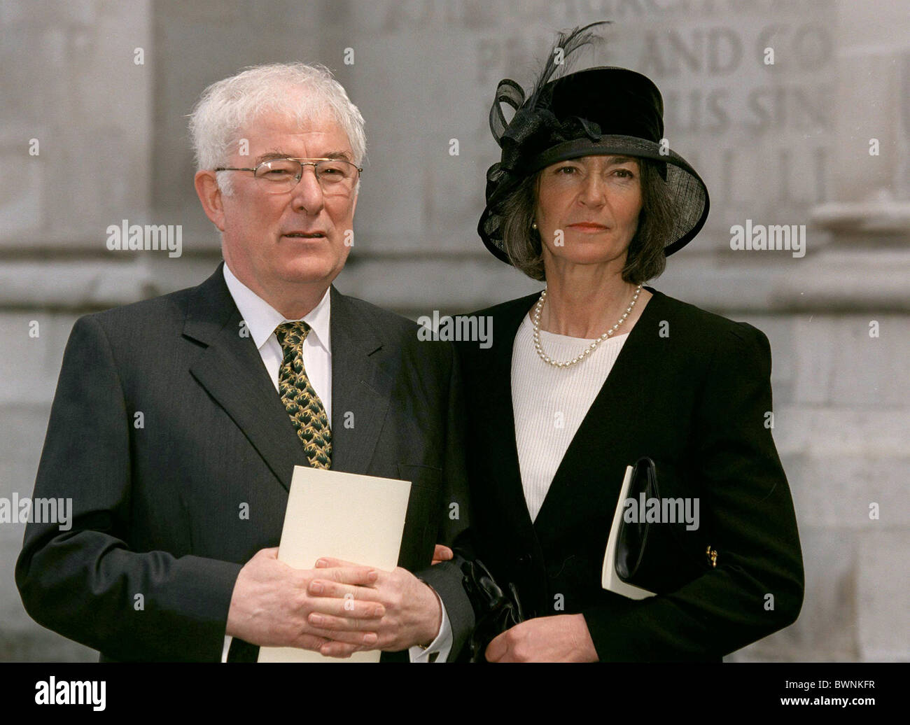 Widow of Ted Hughes, poet, at memorial service for Ted Hughes in London